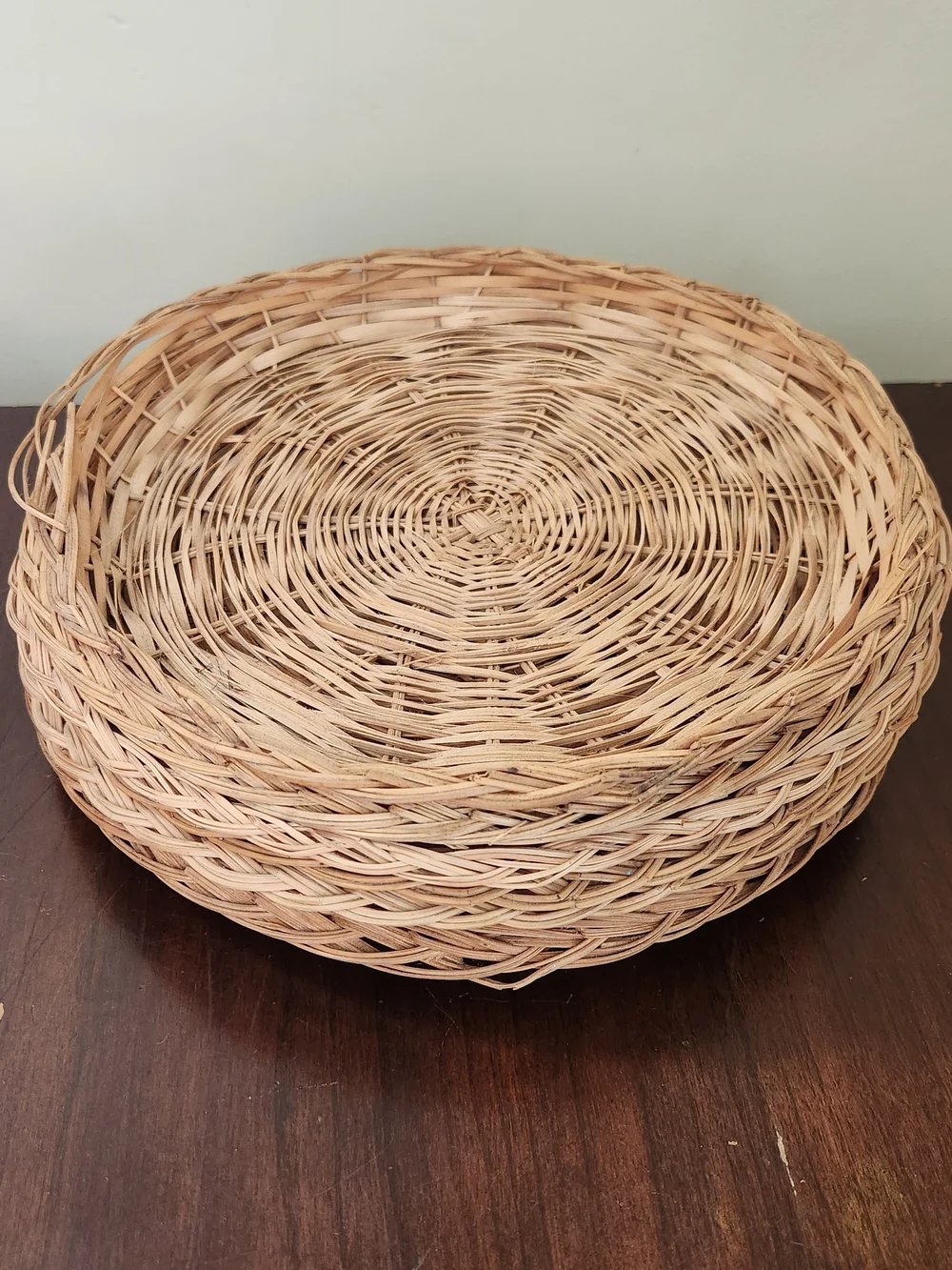 Vintage Set 6 10 Inch Wicker Paper Plate Holders Chargers Basket Trays Picnic
